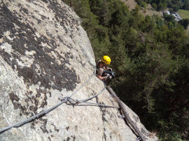 Samuel in ripresa sulla Ferrata di Covarey (48326 bytes)